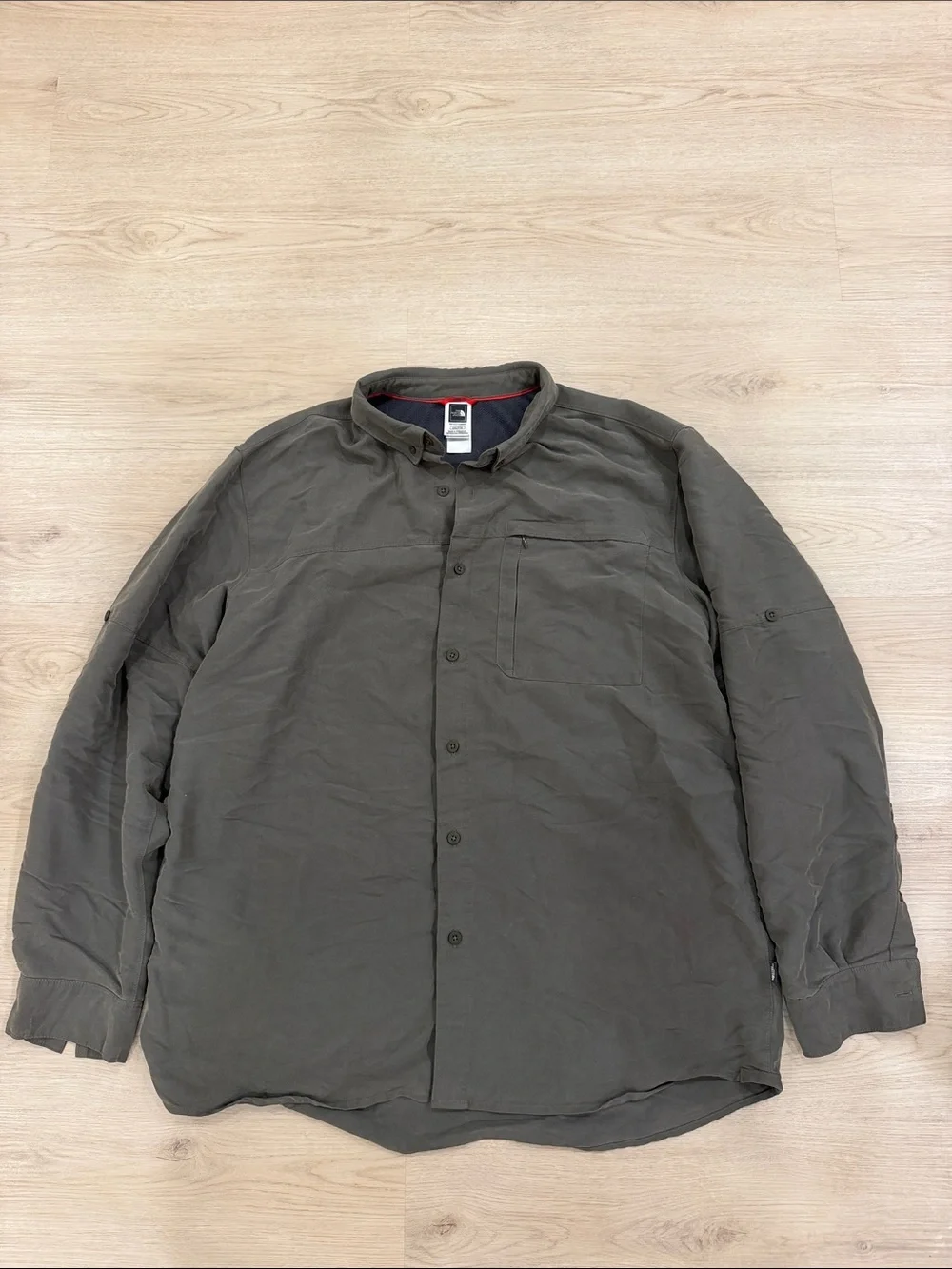 The North Face XXL Men's Olive Button-Up Jacket Shirt